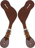 Doqn Western Leather Spur Straps for Cowboy Boots, Men and Women