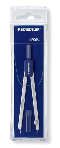 STAEDTLER 559 WP 00 Mars Basic 559 Präzisionszirkel im Weichplastiketui, silber/blau