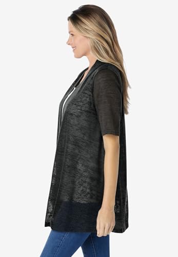 Woman Within Plus Size Lightweight Open Front Cardigan3