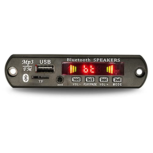 HelloCreate Módulo de decodificador de audio Bluetooth MP3 para coche, USB, FM, AUX, MP3, con control remoto