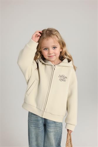 Girls Soft Brushed Full-Zip Sport Hooded Sweatshirts Kids Lightweight Outwear Jacket2