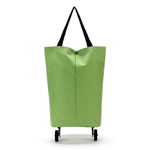 Yixikejiyouxian Große Kapazität, verdicktes Segeltuch, leichte, Faltbare Einkaufstrolley-Radtasche, einfarbige Traval… – Bild 3