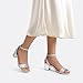 DREAM PAIRS Women's Open Toe Ankle Strap Low Block Chunky Heels Sandals Party Dress Pumps Shoes,Size 8,Silver/Glitter,CARNIVAL