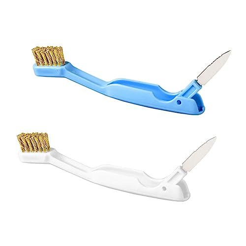 FOMIYES Practical Wire Brush Set for Gas Stove Cleaning Vent Scraper Tool Corrosion Removal 2pcs Pack Random