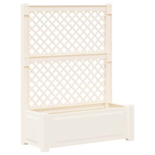 Bac avec treille vidaXL en PP blanc modulable et résistant - 6
