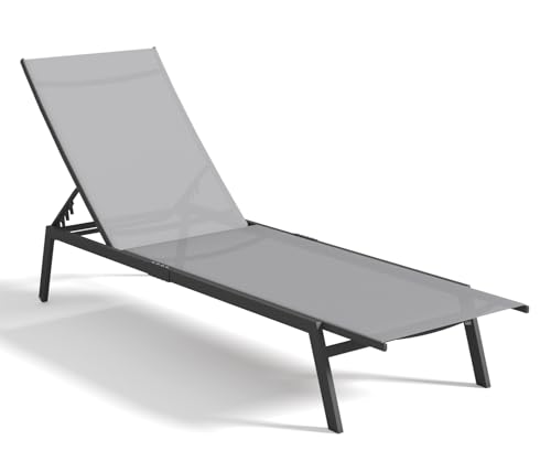 AECOJOY Patio Lounge Chairs for Outside, Adjustable Outdoor Chaise Lounge