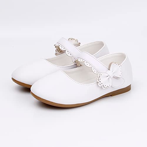 Toddler Girls Dress Shoes Flower Girl Little Kids Mary Jane Ballet Flats Bow Wedding School Party Communion Shoes2