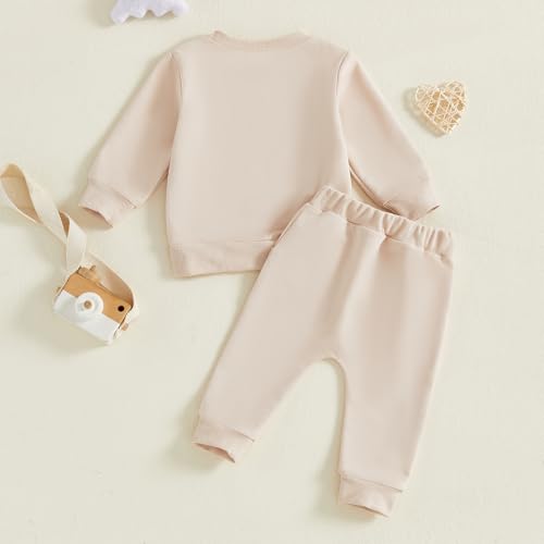 Toddler Boys Fall Outfits Infant Baby Boys Clothes Long Sleeve Sweatshrit and Jogger 2pcs Clothing Sets3