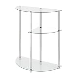 Convenience Concepts Designs2Go 3-Tier Glass Display Entryway Table, Glass