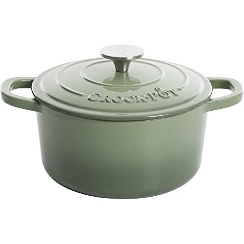 Image of Crock-Pot Artisan Round Enameled Cast Iron Dutch Oven, 3-Quart, Gradient Red