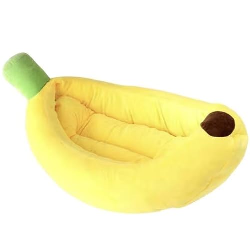 Dog & Cat Bed for Indoor Cats Relaxing Banana Mattress Fluffy Pet Mattress Waterproof Memory Foam Pet Bed with Sides Suitable for Small and Medium-Sized Dogs and Cats Guinea Pig Bed (Small)