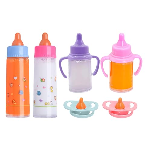 Juguetes biberones para muñecas - Desaparición mágica Muñecas Set de cuidado,Botella de leche Juguete con chupete para niñas Niños Casa Escuela guardería Cuna Navidad Cumpleaños