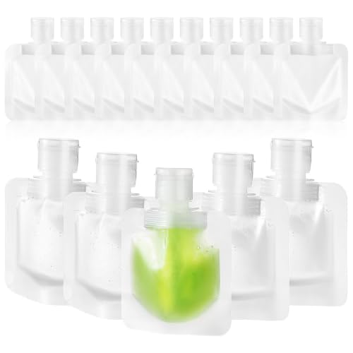 Angoily 15 Pièces Pochettes de Voyage Rechargeables en Pet 30ml Légères pour Rangement et Transport D'articles de Toilette Pendant Vos Déplacements