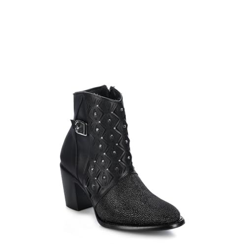 Cuadra Ankle Boots Elegance and Authenticity in Stingray Leather Black 4V15MA2