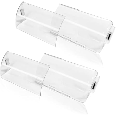 Tech Drive Magnetic Heat and Air Deflector for Sidewall and Ceiling Registers and Vents, Adjustable from 10" to 14", Clear Plastic air Flow Deflector, 2 Pack Cover