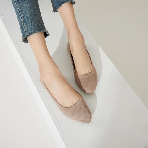 Image of BABUDOG Women's Mesh Flats Shoes Pointed-Toe Dress Shoes for Women Black Flats Comfortable Memory Foam Flats