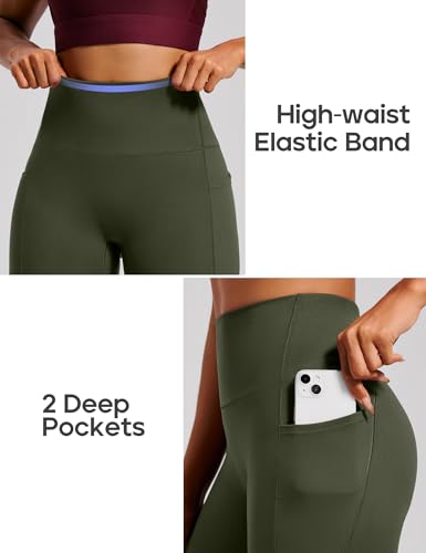 Image of Heathyoga Yoga Pants with Pockets Extra Soft Leggings with Pockets for Women Non See-Through High Waist Workout Leggings