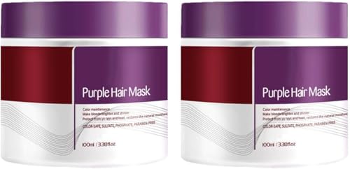 Karseells Purple Hair Masks - 2 Piezas Mascarillas Para Cabello Con Colágeno Morado, Nutrición Profunda Y Brillo, Crema Reparadora In-tensa Para El Cabello Con Aceite De Aguacate Y Manteca De Karité