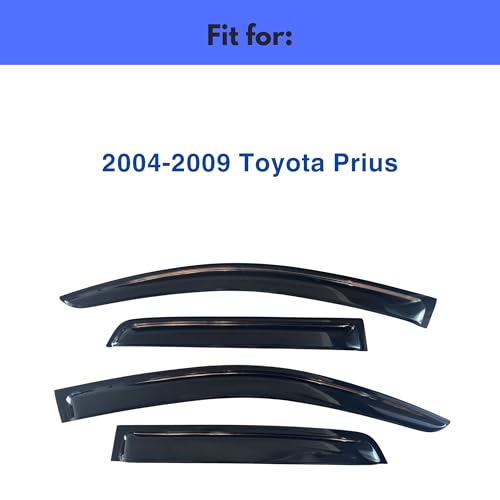 Image of IG Window Visors Fit for 2004-2009 Toyota Prius, Out-Channel Rain Guards Vent Wind Deflectors 4PC, Car Accessories for 04-09 Prius