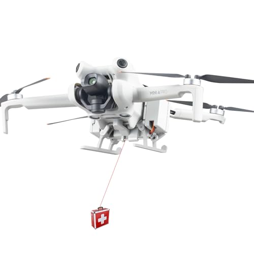 BeisDirect Sistema Airdrop de dron para DJI Mini 4 Pro, accesorios, lanzador de dispositivos de liberación de caída de carga útil/entrega/transporte para dron DJI Mini 4 Pro