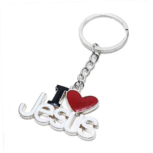 Ppmter Amo a Jesús Llavero Llavero Llavero Creativo Guías De Conmemorativas Religiosas Cristianas para Hombres Mujeres Cover