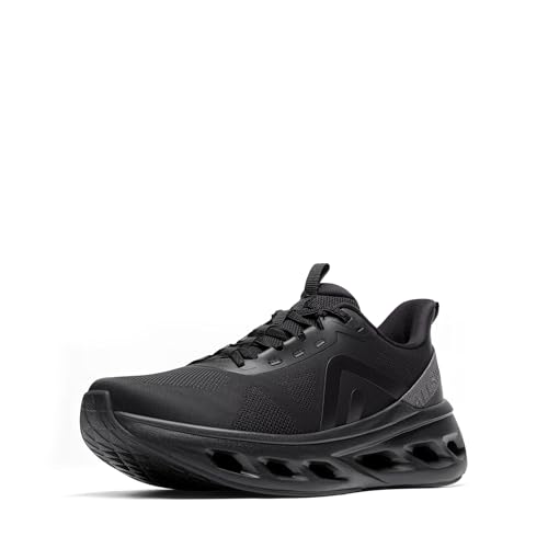 ALLSWIFIT Womens Slip On Walking Shoes Cushioning Hands Free Non-Slip Arch Support Breathable Lightweight Comfortable Workout MoveLito Running Gym Fashion Sneakers Size 8.5 Black SARS26006W