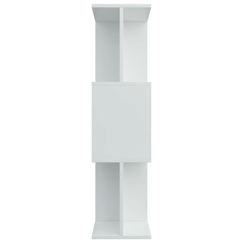vidaXL Bibliothèque/Cloison, Meuble de Rangement, Étagère à Livres Salon Salle de Séjour Chambre Intérieur, Moderne, Blanc Bois d’Ingénierie