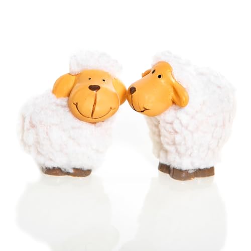 Figurines moutons décoratifs, 2 pièces: décoration de Pâques figurine, déco printemps, décoration de table, mini figurines animaux, moutons décoratifs...