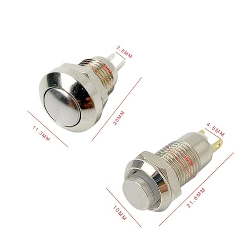 Interrupteur miniature bouton poussoir 8mm pour personnalisation de votre simulateur auto - 3