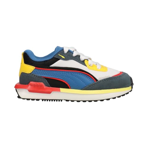 PUMA Kids Boys City Rider Lace Up Sneakers Shoes Casual - Off White