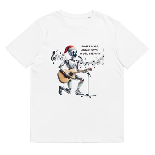 T-shirt AI robot guitariste chanteur coupe classique coton bio respirant