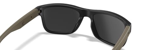 Image of Wiley X Ovation Captivate Sunglasses, Safety Glasses for Men and Women, UV Eye Protection for Shooting, Fishing, Biking, and Extreme Sports, Matte Black & Tan Frames, Tungsten Mirror Tinted Lenses