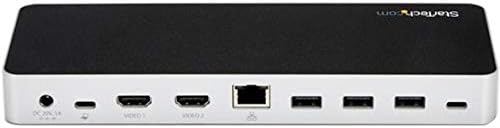StarTech USB-C Dual 1080p HDMI or DVI Dock, 60W PD, GbE, Thunderbolt 3