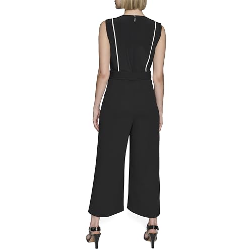 Mono largo sin mangas estilo vestido informal elegante con cinturón 3