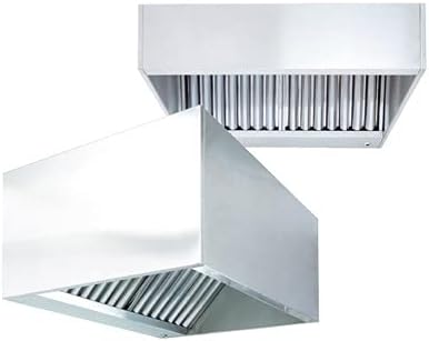 Campana extractora 2008mm 4 filtros para hostelería y cocinas Industriales modelo “Rectangular” de pared o central a techo