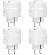 ANTELA WLAN Smart Socket 16A 3680W Power Consumption Measurement Compatible with Alexa/Google Assistant...