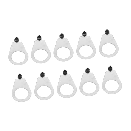 LIOOBO Indicator Plate for Guitars 10pcs Guitar Knob Position Markers Metal Tone Washers Easy to Install for Tone Volume Control