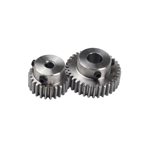 Bevel Gear Pinion Hardware Mechanical Spur Gear 45# Steel Motor Boss Convex Gear Rack Transmission 1 Modulus 15/16/18/20/25/30 Teeth Inner Hole 5mm(18Teeth)