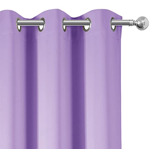 Image of LEMOMO Blackout Curtains 38 x 54 inch /Lavender Curtains Set of 2 Panels /Thermal Insulated Room Darkening Bedroom Curtains