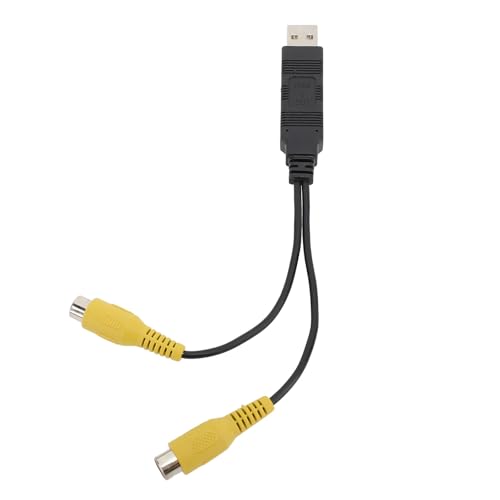 USB to CVBS Video Output Adapter, HD Video Easy to Use, Fast, Universal Fit, for Car Radio AV OUT to Headrest and Ceiling Screen