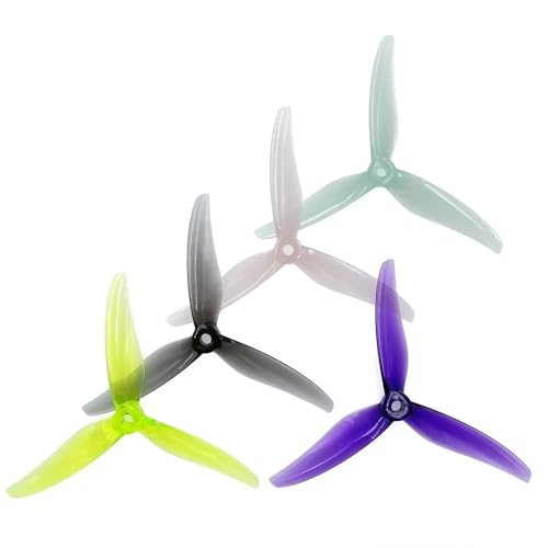 Fury5131.0 5インチ 3枚羽根プロペラ 2207 2306 FPV ブラシレスモータープロペラ FPVレーシングドローン用(2Pairs yellow)