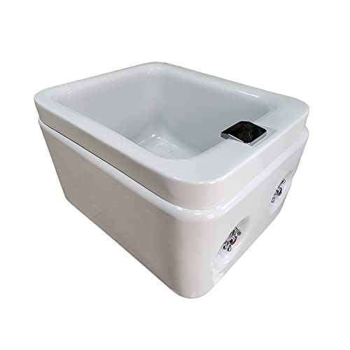 WYOERN Acrylic Square Foot Bath Massage Footbath Foot Soak Tub Pedicure Foot Hot and Cold Adjustment Pedicure Bowl Large Foot Massager Floor Type Foot Massage Basin (Size : Bath)