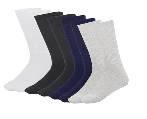Image of Women Cotton Crew Socks Soft Comfortable Thin And Breathable on Top Durable Double Layer Cushioned Reinforced Sole.
