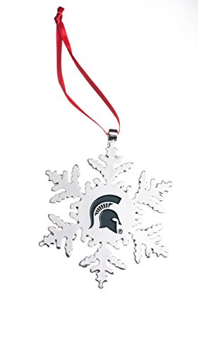 Michigan State Spartans Ncaa Snowflake Christmas Ornament