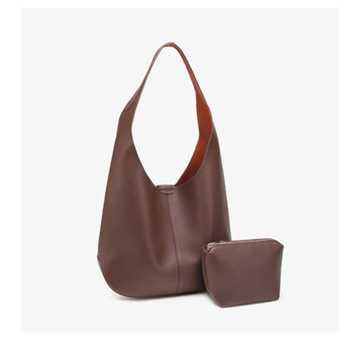 Image of Slouchy Hobo Bags for Women Soft Faux Leather Tote Bag Crossbody Bag Shoulder Purses Handbags Foldable Large Capacity 2pcs
