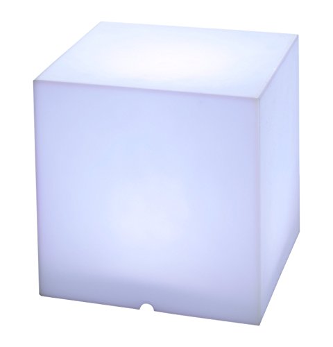 Preisvergleich Produktbild greemotion Leuchtkubus LED mit Fernbedienung, Leuchtwürfel mit Farbwechsel, Gartenwürfel aus Kunststoff leuchtend 40 cm, Lichtwürfel IP 44 zertifiziert für Innen- und Außenbereich