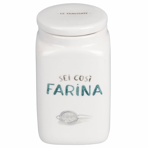 Barattolo farina 1L in porcellana new bone China Le Travisate