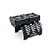 16000RPM Double RC Motor Cooling Fan RC Car Motor Heatsink with Metal Cover Brushless Motor Heatsink for 1/5 RC Car 55/56/58m Brushless Motor Black