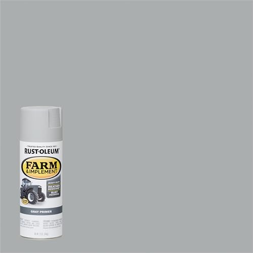 Image of Rust-Oleum 280146 Farm & Implement Spray Primer 12 oz, Gray Primer