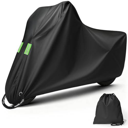Funda Moto Impermeable, Funda para Moto Exterior con Banda Reflectante, Cubre Motos con protección UV, antirayones y antigranizo per Motocross/Bicicletas eléctricas/Bicicletas.XXL (245 * 105 * 125cm)